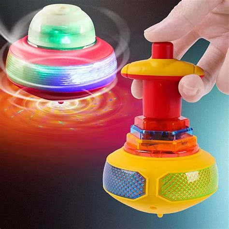 Funny Led Shining Music Gyro Flashing Spinning Top Light