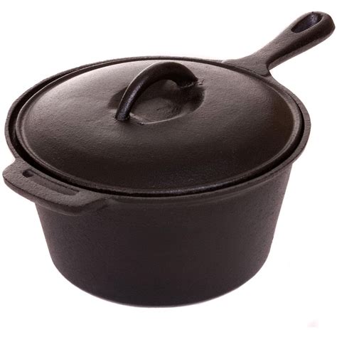 Cajun Classic 2 Quart Seasoned Cast Iron Sauce Pot Gl10491as Bbqguys