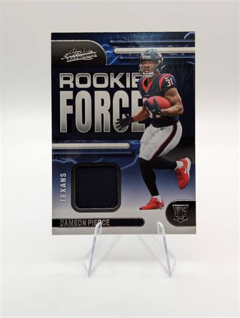 Dameon Pierce Panini Absolute Rookie Force Swatch Rc Rf Texans