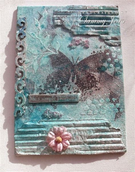 Mixed Media Canvas Using Visible Image Stamps Altered Canvas Altered