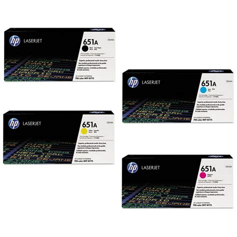 Hp 651a 4 Color Original Laserjet Toner Cartridge Set