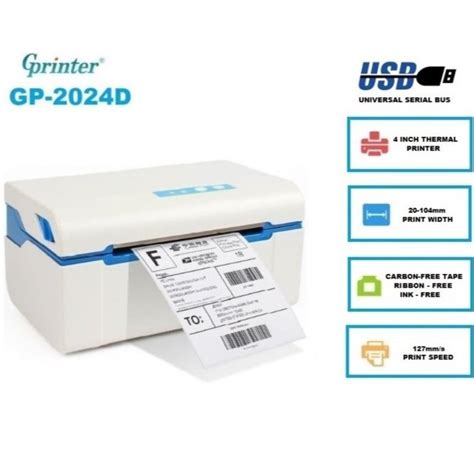 Gprinter Gp D Thermal Barcode Printer Shopee Philippines