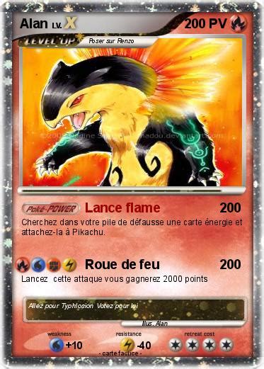 Pokémon Alan 141 141 Lance flame Ma carte Pokémon