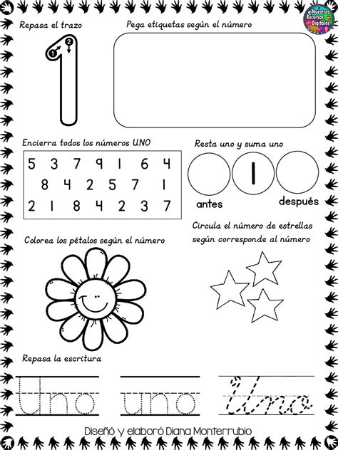 Trabajamos Los Numeros 1 A 25 Hojas Practica 002