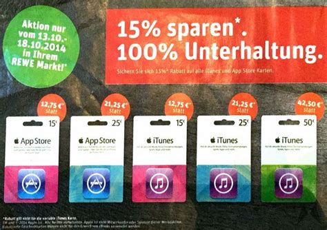 Ab Heute 15 Prozent Rabatt Auf ITunes Karten Bei Rewe