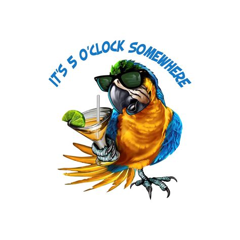 It S O Clock Somewhere Decal Full Color Drinking Etsy