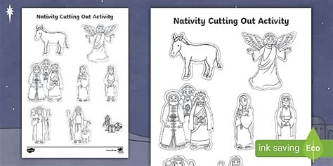 Nativity Cutting Out Activity Teacher Made Twinkl