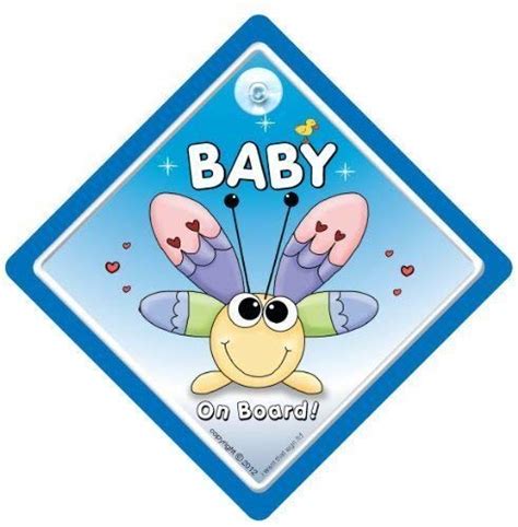 Baby Iwantthatsignltd Baby On Board Car Sign Blue