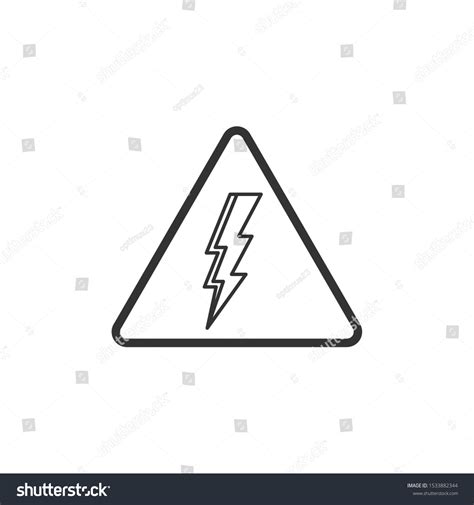 Lightning Electric Power Icon Vector Sign Stock Vector Royalty Free