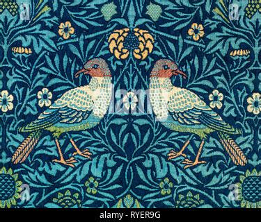 William Morris Bird pattern detail, fabric design, 1878 Stock Photo - Alamy