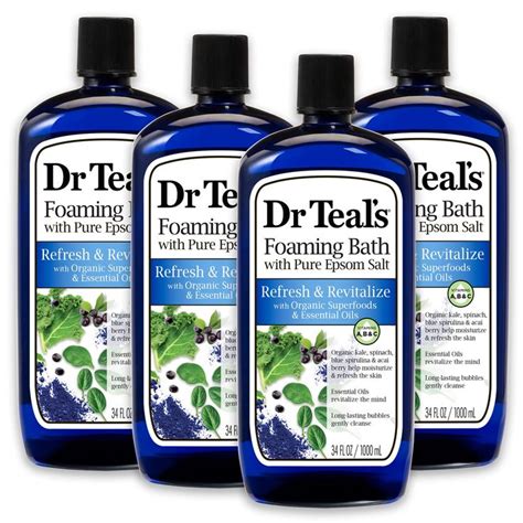 Dr Teal S Foaming Bath With Pure Epsom Salt Refresh Revitalize With