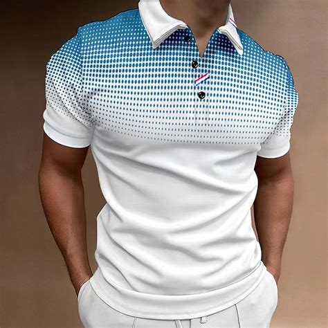 Homme Polo Sport Tee Shirt Golf Casual Vacances Revers Manche Courte