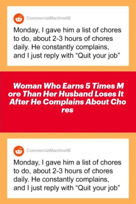 Chore List Quitting Your Job Complaining Chores Earnings Quites Funny Memes Husband