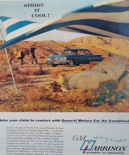General Motors Print Ad Original Rare Vtg 1960s Gm Ac Desert Polar Bear