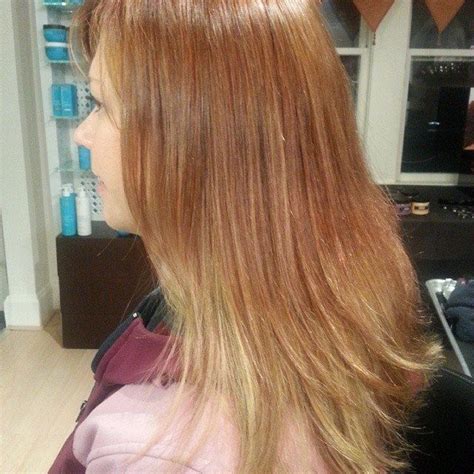 Warm Copper To Blonde Ombre Ombre Hair Color Blonde Ombre Hair