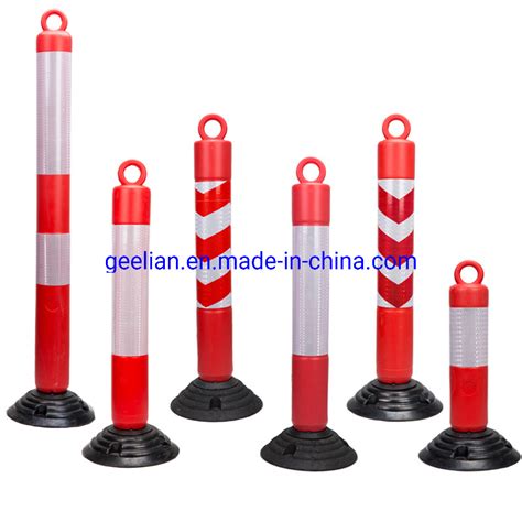 Pu Durable Traffic Flexible Spring Post Road Bollards Plastic China