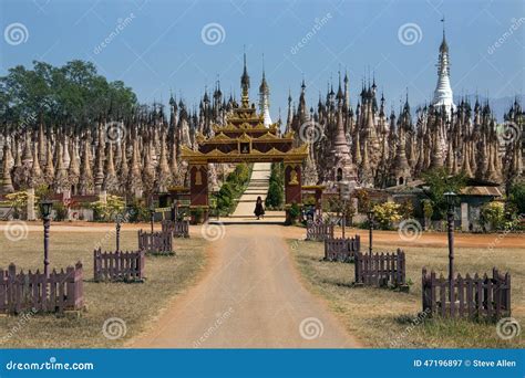 Complejo Del Templo De Kakku Shan State Myanmar Imagen De Archivo