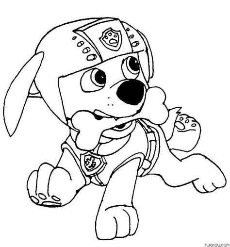 Rubble Paw Patrol Coloring Page Turkau