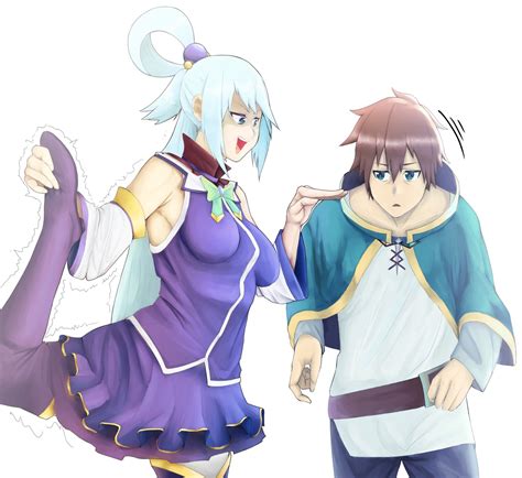 Aqua And Kazuma By Kaivanie On Deviantart