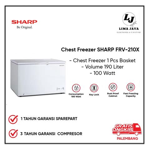 Jual Chest Freezer Sharp Frv X X Freezer Box Lemari Pembeku Sharp