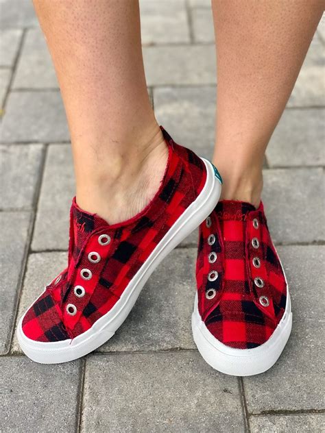 Blowfish Buffalo Plaid Slip On Sneakers Home Of The Humble Warrior