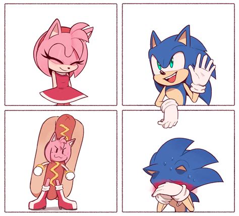 Sonic The Hedgehog And Amy Rose Sonic Drawn By Toonsite Danbooru