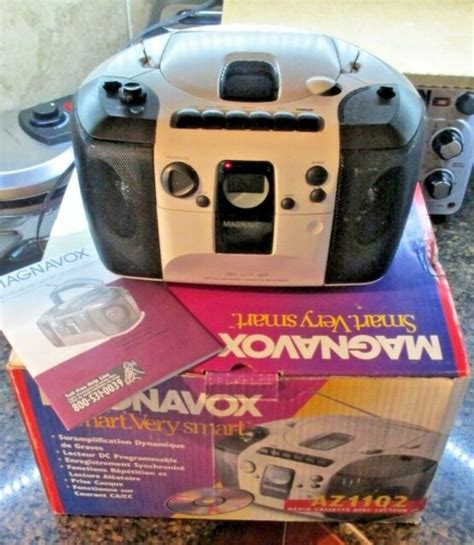 Magnavox Phillips White Az1102 Cd Radio Cassette Recorder Boombox For Sale Online Ebay