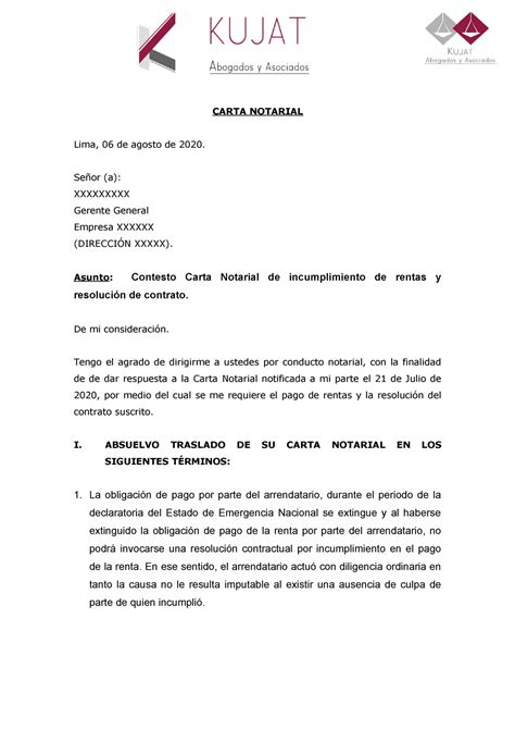 Modelo De Carta Notarial Solicitando Pago De Deuda Noticias Modelo Riset