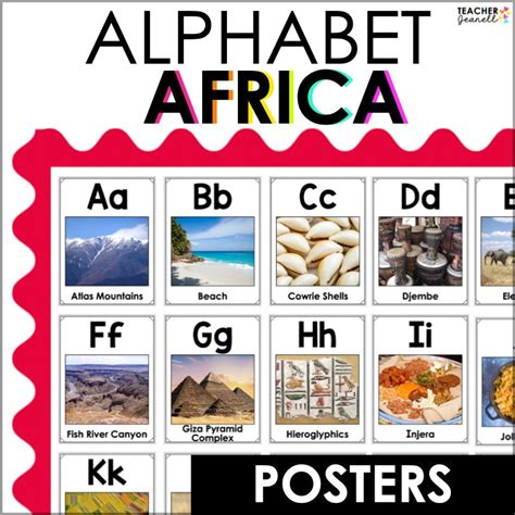 African Alphabet A to Z Poster Set – Teacher Jeanell