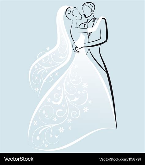 Bride And Bridegroom Wedding Couple Royalty Free Vector