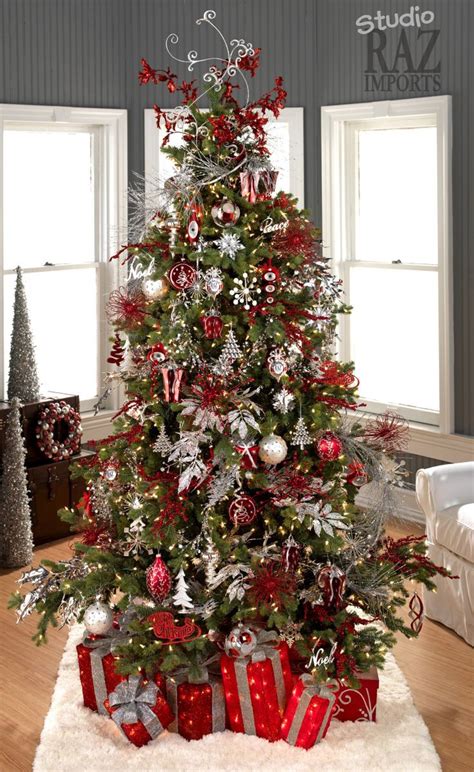 Red And Silver Christmas Treeclassy White Christmas Tree With Red White Christmas Tree