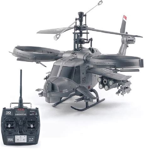 FX066 2.4G 4CH Apache Armed Helicopter Model Military RC Helicopter ...