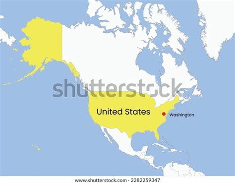 High Detailed Map United States Outline Stock Vector (Royalty Free ...