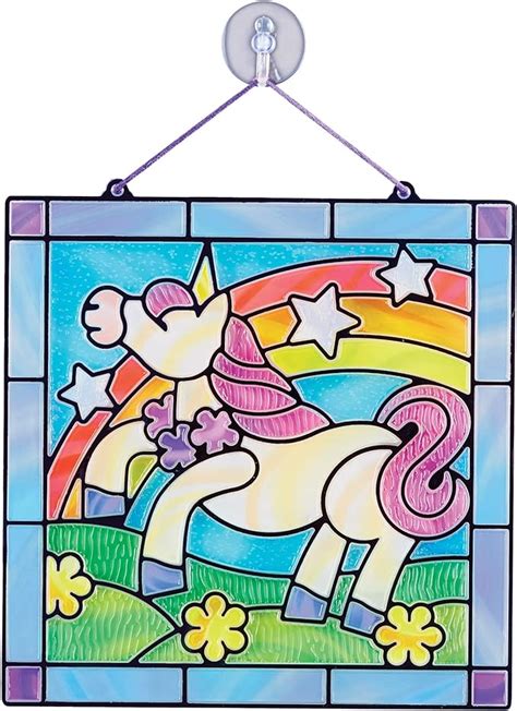 Melissa And Doug Stained Glass Made Easy Craft Kit Unicorn