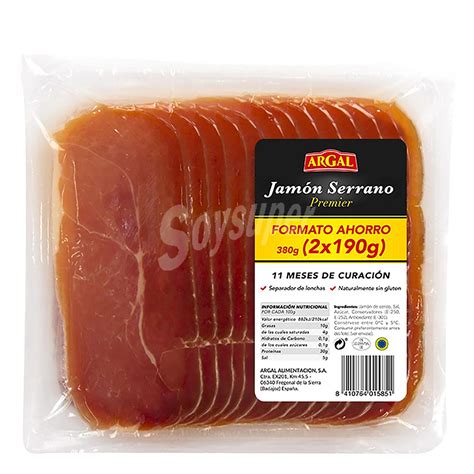 Argal Jamón Curado En Lonchas 380 G