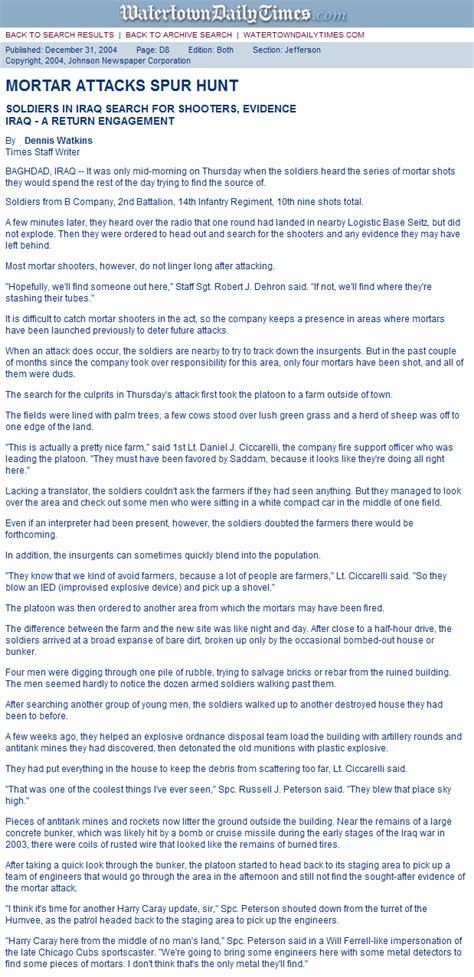 mortar attack denny watkins