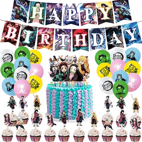 Buy Danghe Japanese Anime Birthday Party Decorations 46 Pcs Manga