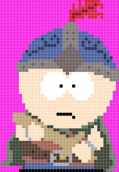 Stan Ranger South Park Stick Of Truth Pattern Pixel Art Pattern South Park South Park