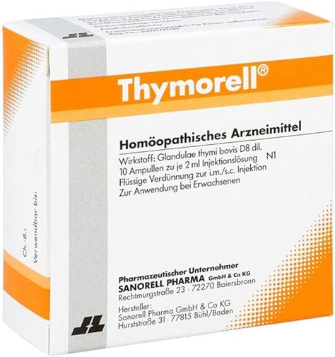 Thymorell Injektionsl Sung In Ampullen 10X2 Ml Amazon De Drogerie