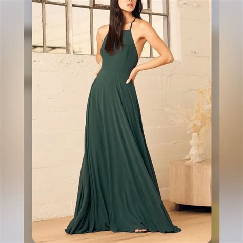 Lulu S Dresses Lulus Mythical Kind Of Love Dark Green Maxi Dress