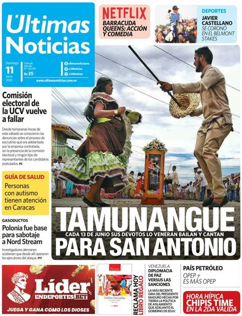 Periódico Últimas Noticias Venezuela Periódicos de Venezuela