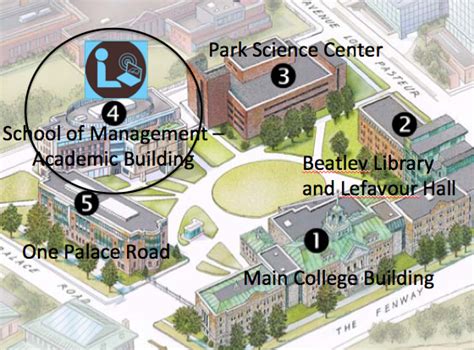 Simmons College Campus Map – Map Vector