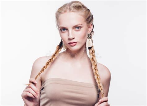 Blonde Pigtails White Background Stock Photos Free Royalty Free Stock Photos From