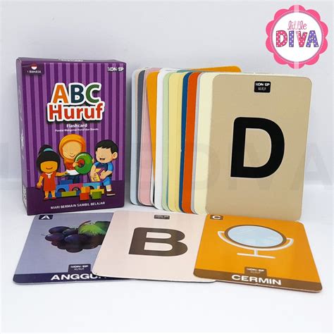 Jual Flash Card Huruf Kartu Pintar Alfabet Edukasi Anak Belajar Huruf