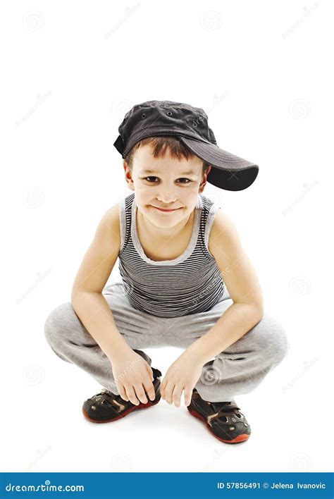 Fashionable Little Boyhip Hop Style Stock Photo Image 57856491