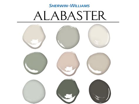 Sherwin Williams Alabaster Paint Palette Graphic By Concept Colors