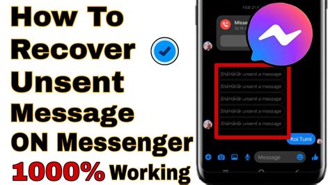 How To See Unsent Messages On Messenger See Removed Messages