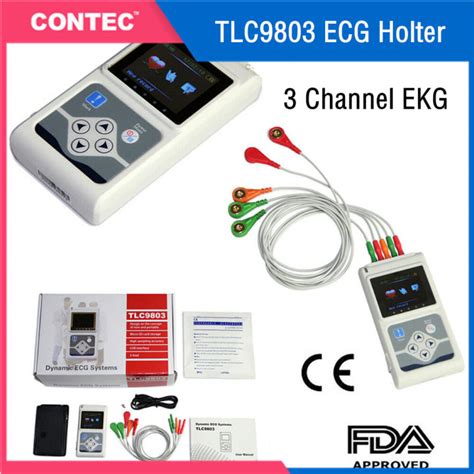 CONTEC TLC9803 ECG Holter Dynamic 3 Channels 24 Hours Analyzer Recorder