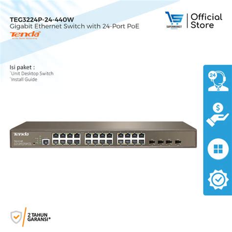 Jual Tenda Teg P Switch Port Mbps With Shared Sfp