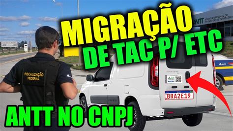 Migração de TAC para ETC Como fazer registro na ANTT como pessoa